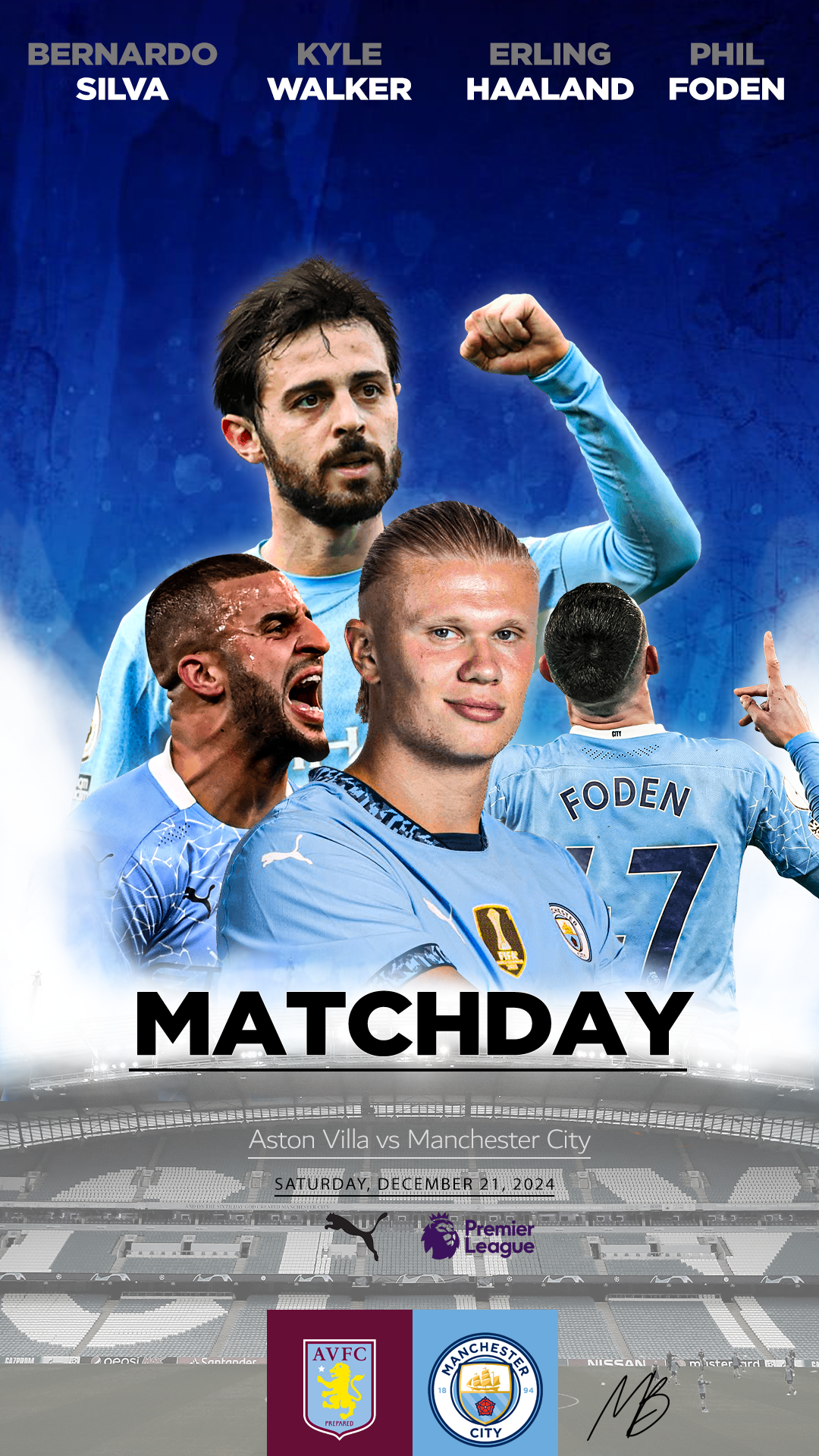 Affiche City vs Aston Villa
